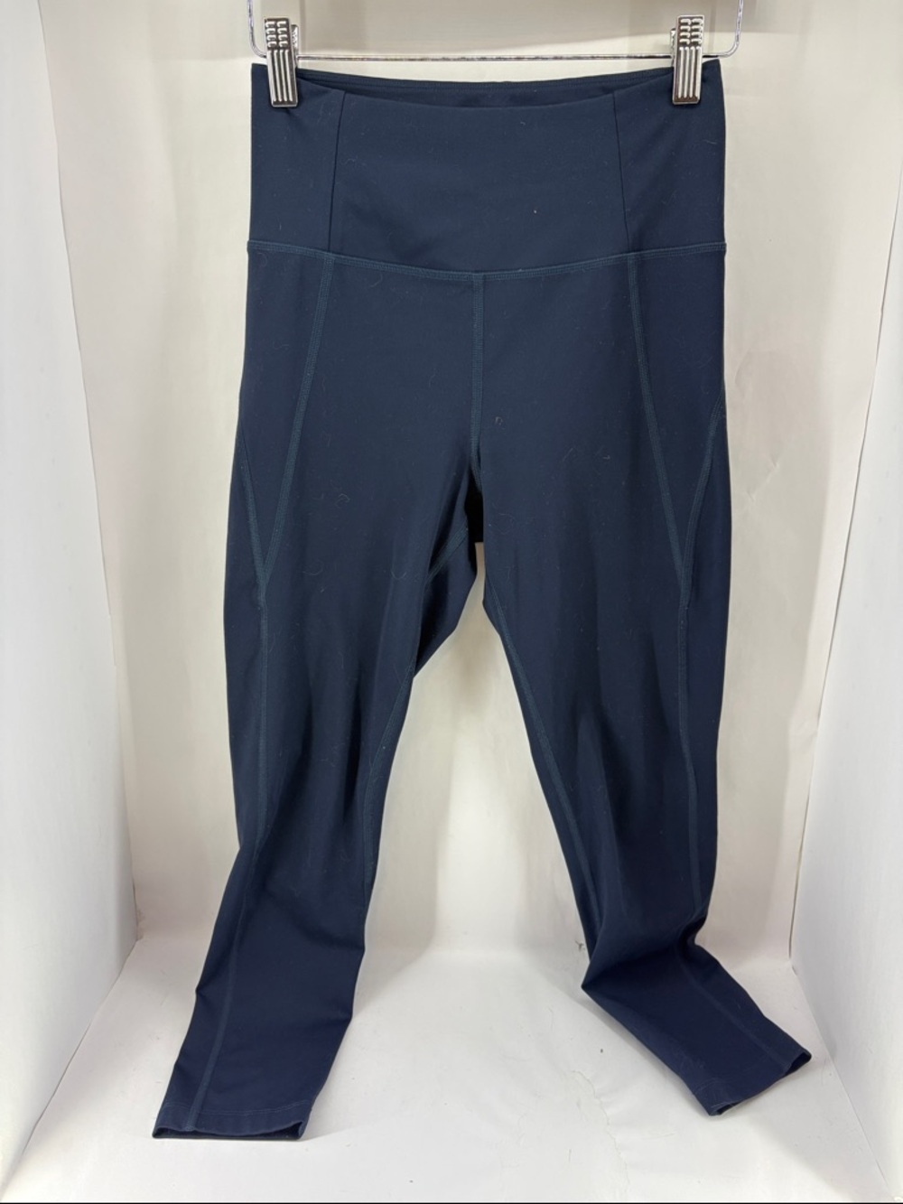 Girlfriend Collective High-Waist Navy 3/4 Leggings